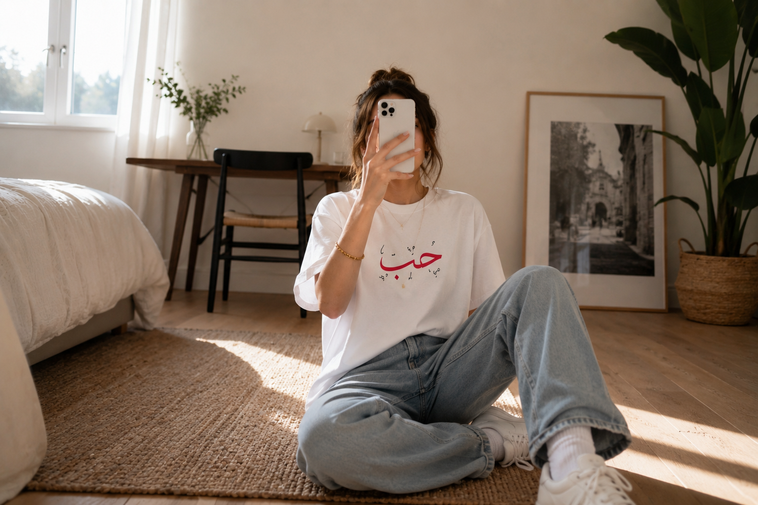 MADSHAD: LOVE l حب - Arabic Calligraphy Minimalist T-Shirt