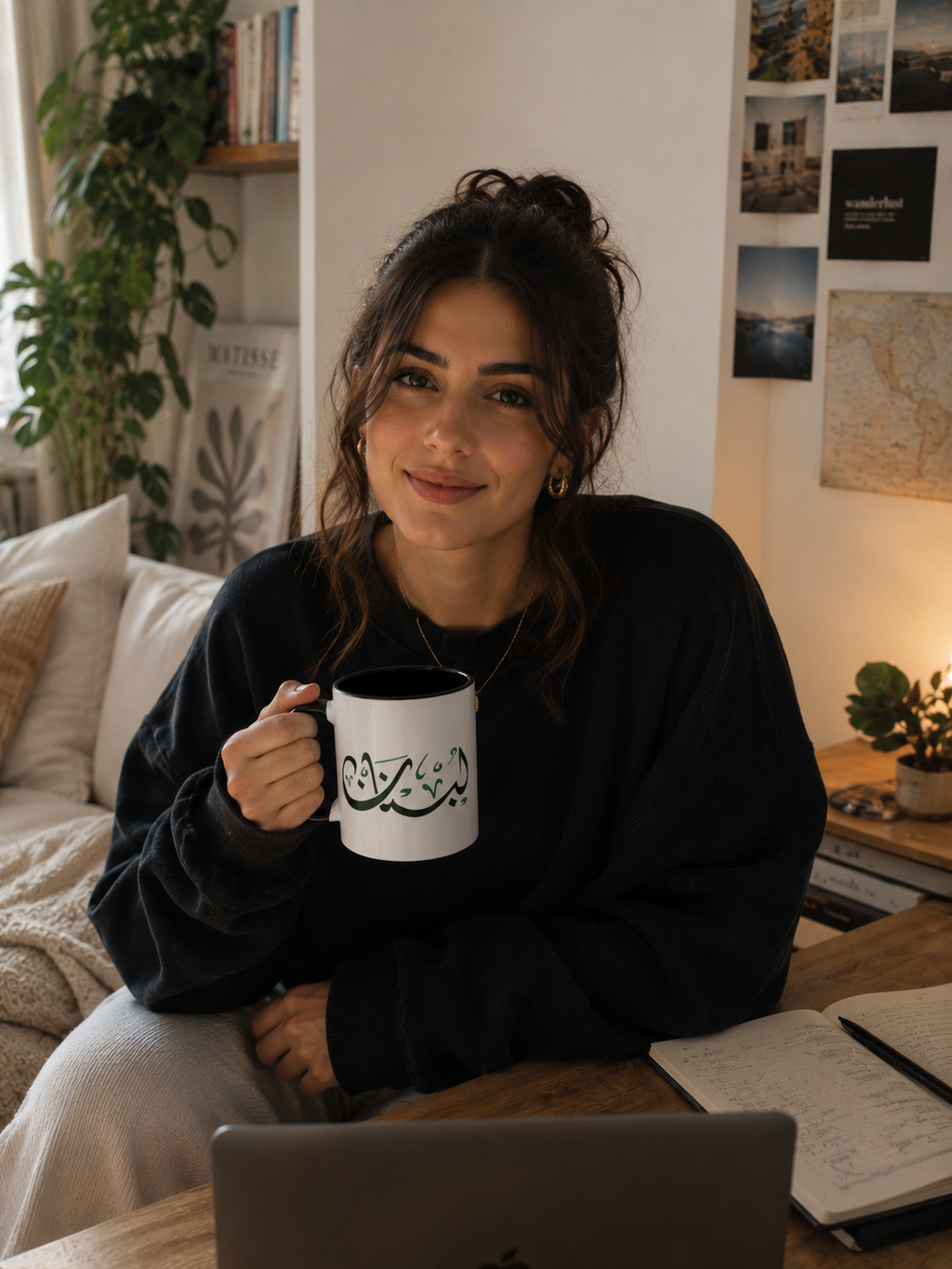 MADSHAD – LEBANON | لبنان Arabic Calligraphy Coffee Mug